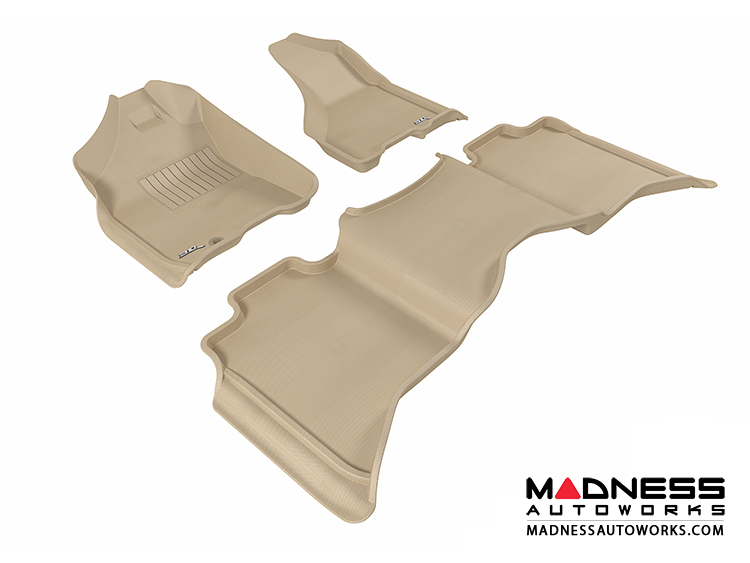 Dodge RAM 1500 Crew Cab Floor Mats (Set of 3) - Tan by 3D MAXpider